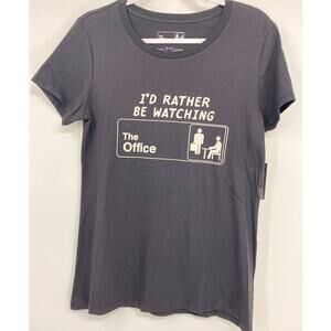 The Office I'd Rather Be Watching The Office Black T-shirt NEW XL